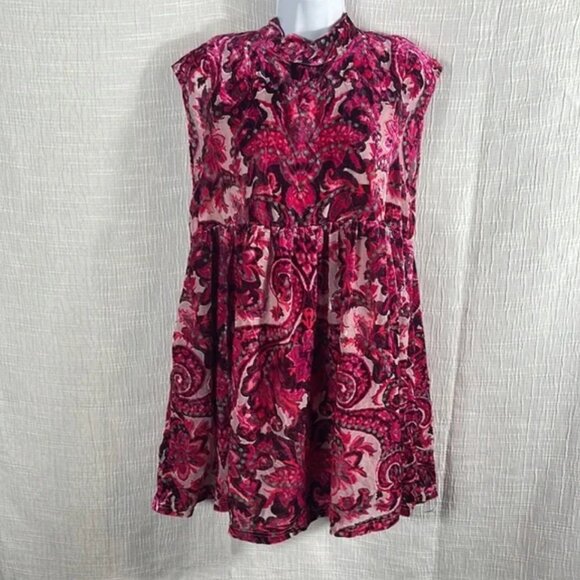 Free People NWT All The Time Velvet Mini Dress - Size M - Picture 2 of 6